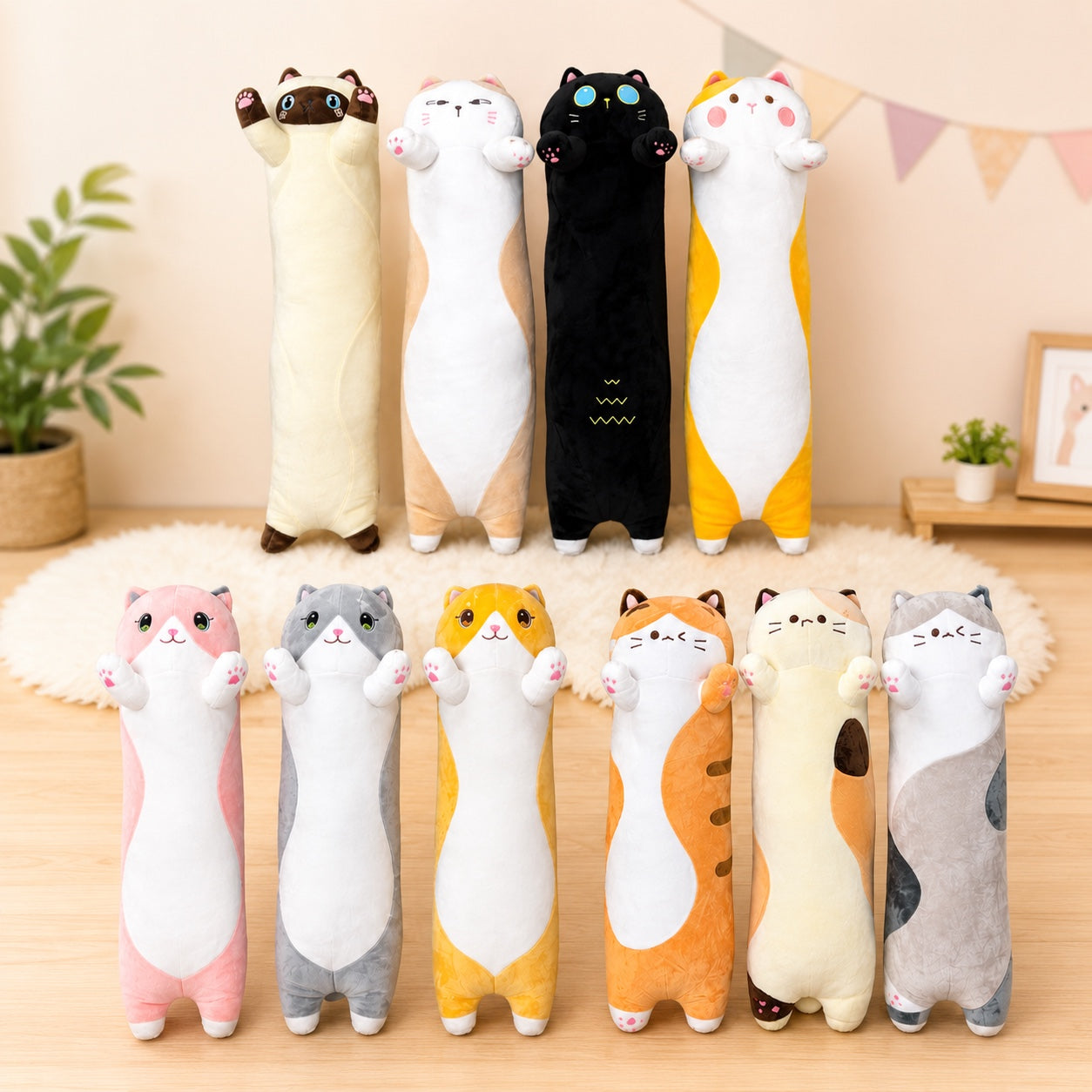 Almohada Gatitos Kawai 110cm x1