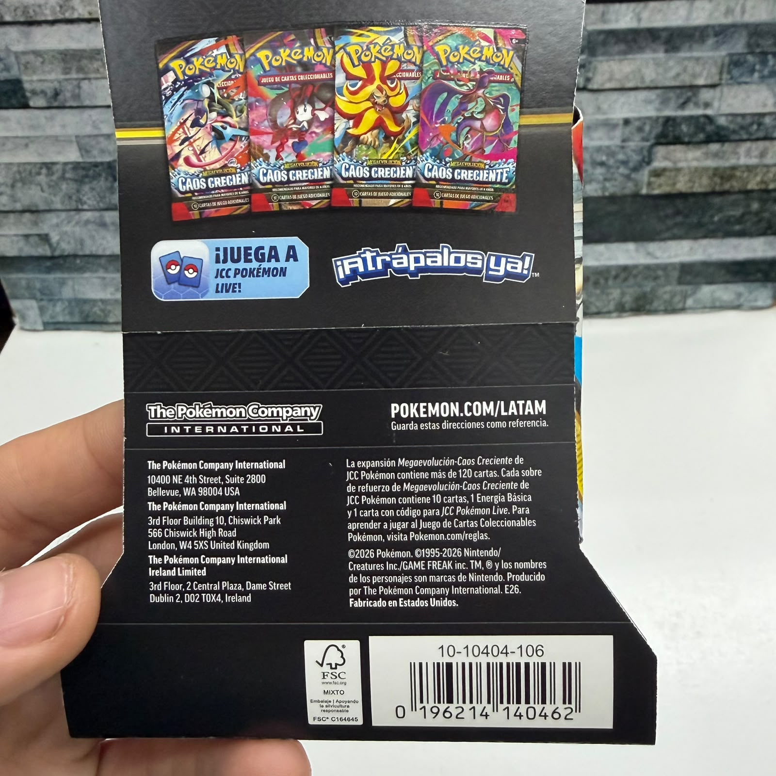 Pokemon sobre original CAOS CRECIENTE - Mega evolucion